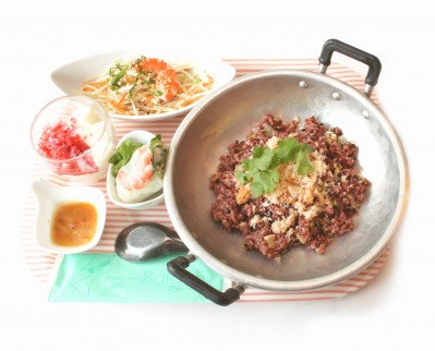 黒米レタスチャーハン定食